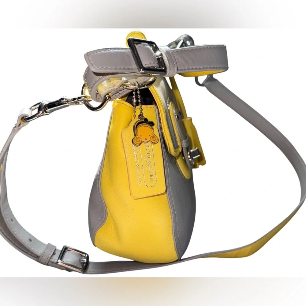 Coach Legacy Willis Archival Crossbody Bag - Gray/Yellow Handbag GUC - Picture 4 of 10
